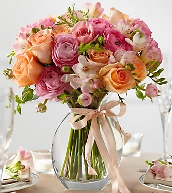 The Peach Silk&trade; Fresh Arrangement